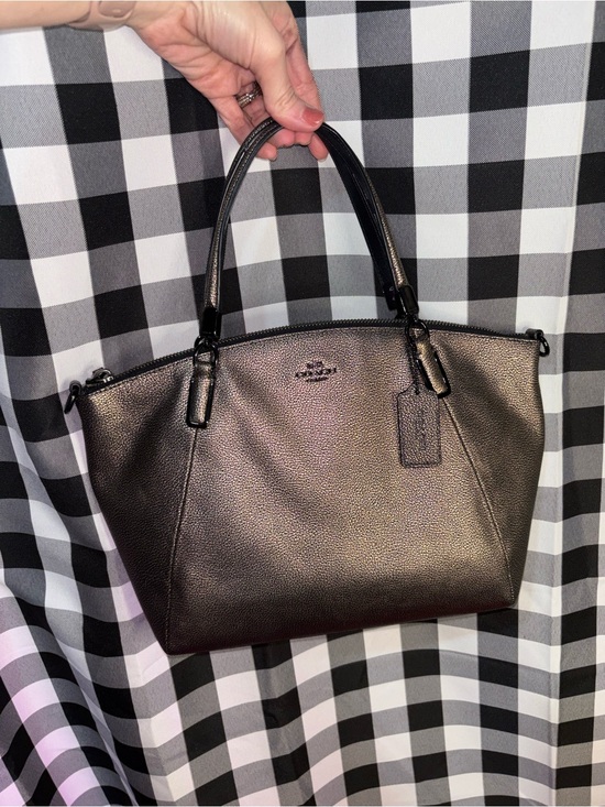 Coach Handbags - Coach Kelsey Metallic Gunmetal Bronze Satchel 2014